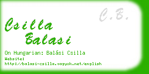 csilla balasi business card