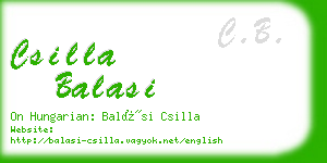 csilla balasi business card